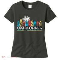 Los Angeles California Surfboard Theme Women's T-Shirt thumb 0