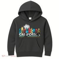 Los Angeles California Surfboard Theme Kids Hoodie thumb 0