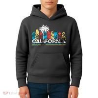 Los Angeles California Surfboard Theme Kids Hoodie thumb 4