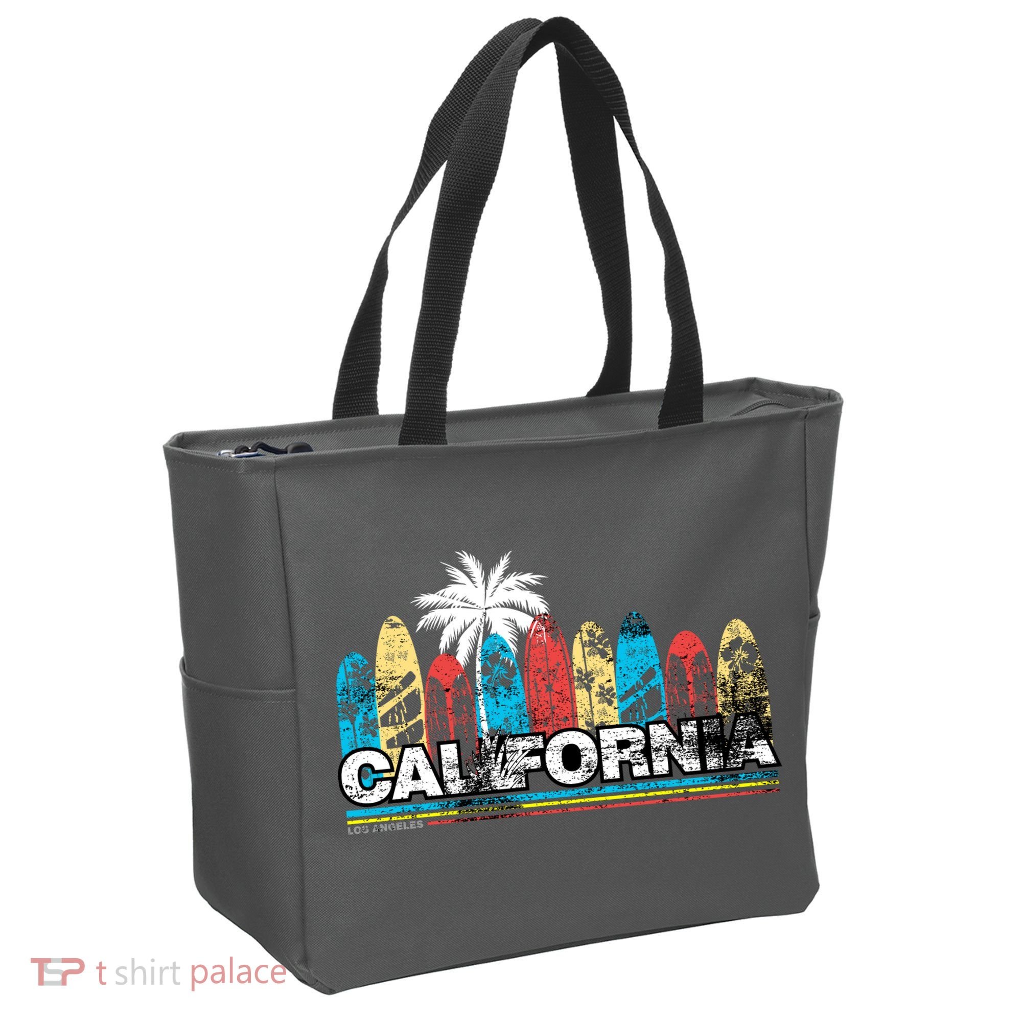 Los Angeles California Surfboard Theme Tote Bag