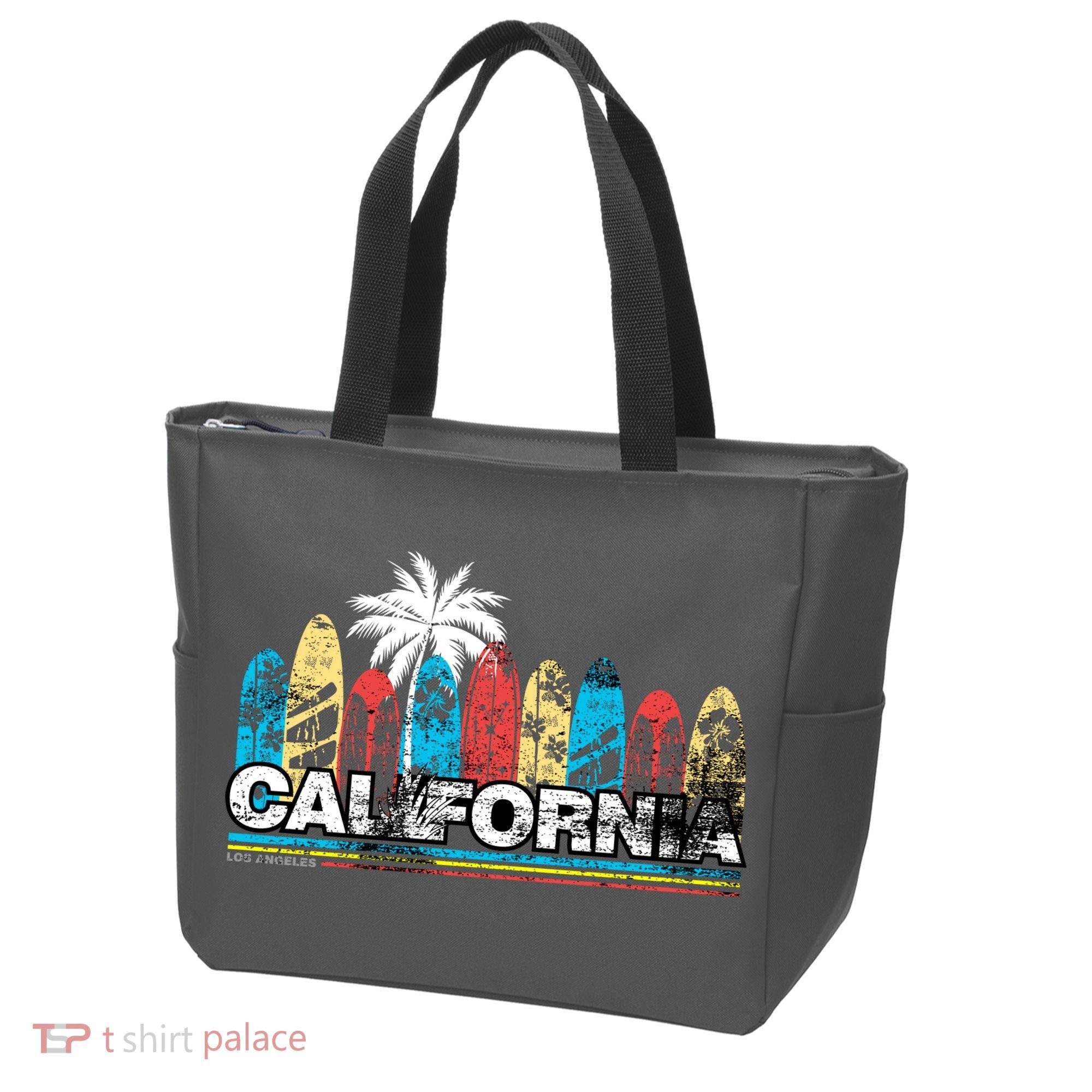 Los Angeles California Surfboard Theme Tote Bag