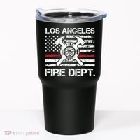 Los Angeles California Fire Department Thin Red Line Fireman Tumbler thumb 0