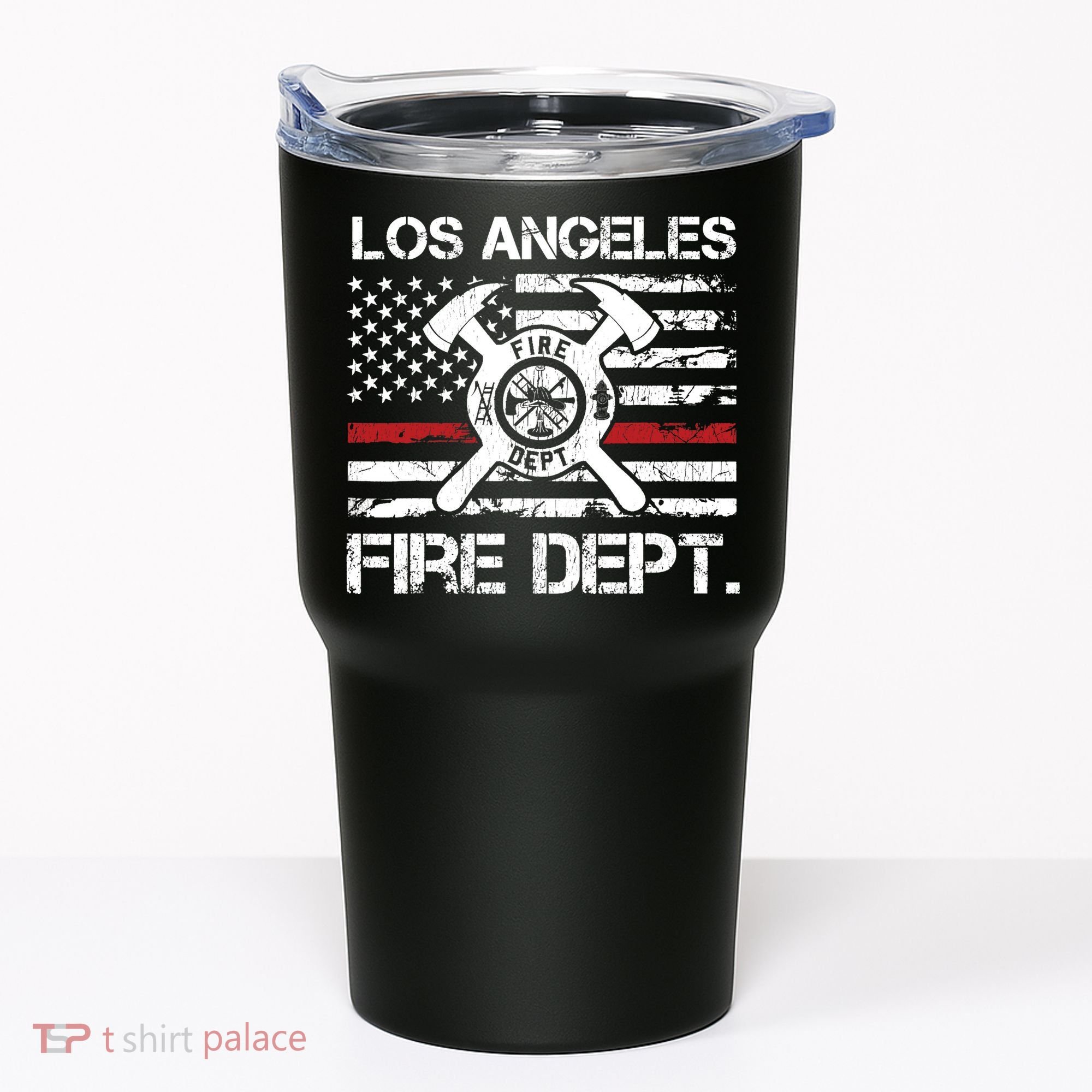 Los Angeles California Fire Department Thin Red Line Fireman Tumbler