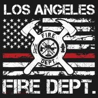Los Angeles California Fire Department Thin Red Line Fireman Ornament thumb 1