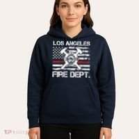Los Angeles California Fire Department Thin Red Line Fireman Hoodie thumb 5