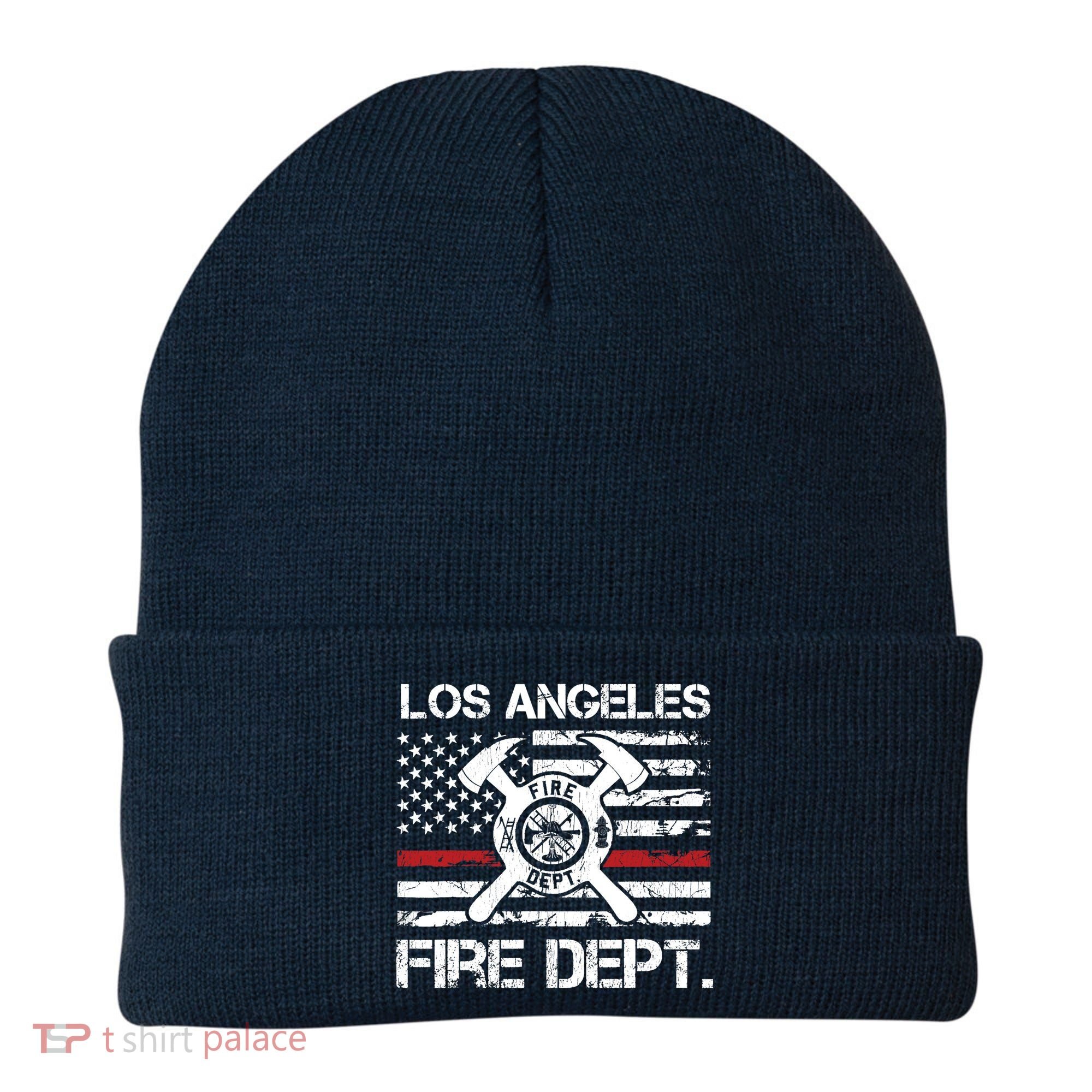Los Angeles California Fire Department Thin Red Line Fireman Beanie