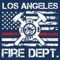 Los Angeles California Fire Department Thin Red Line Fireman Women's Hoodie thumb 2