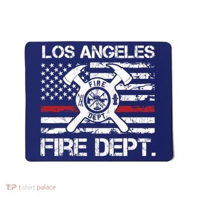 Los Angeles California Fire Department Thin Red Line Fireman Mousepad
