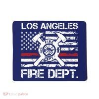 Los Angeles California Fire Department Thin Red Line Fireman Mousepad thumb 0