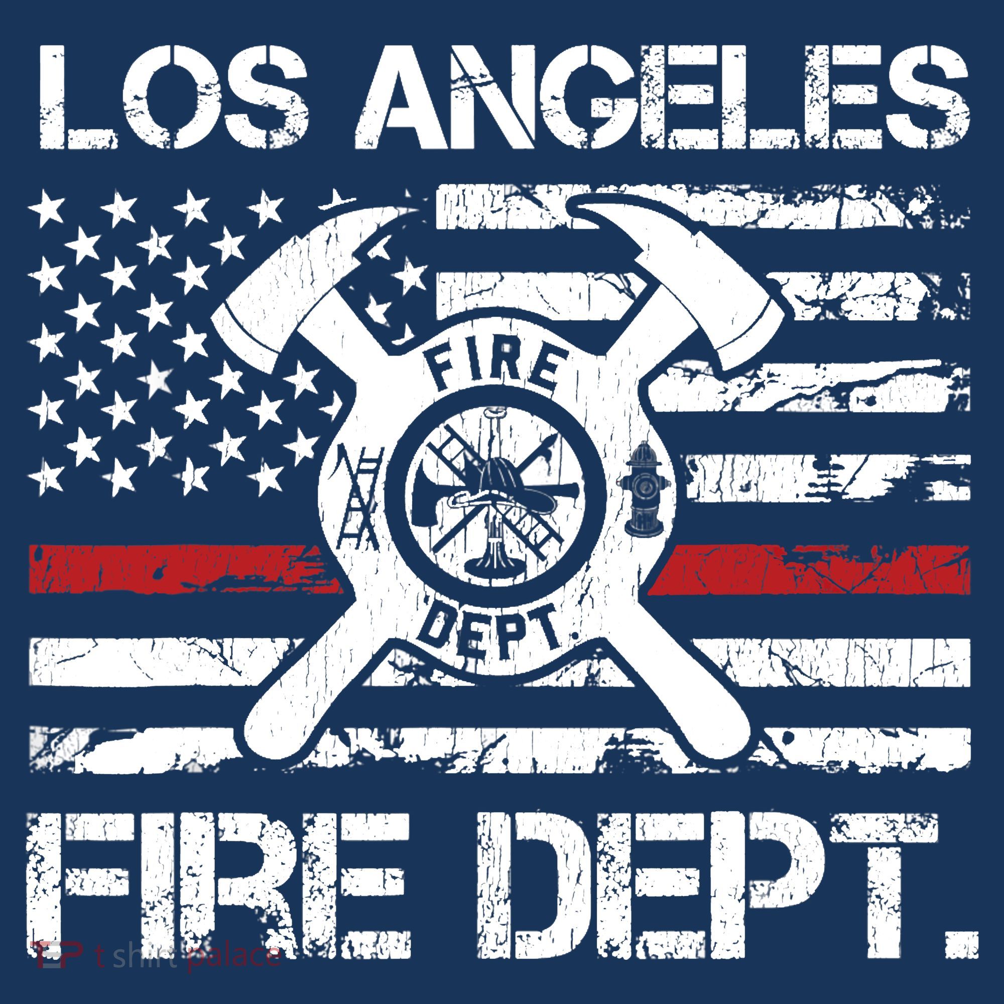 Los Angeles California Fire Department Thin Red Line Fireman Women's Tank Top