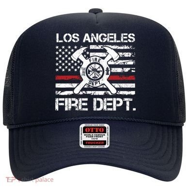 Los Angeles California Fire Department Thin Red Line Fireman Hat