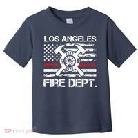 Los Angeles California Fire Department Thin Red Line Fireman Toddler T-Shirt thumb 0