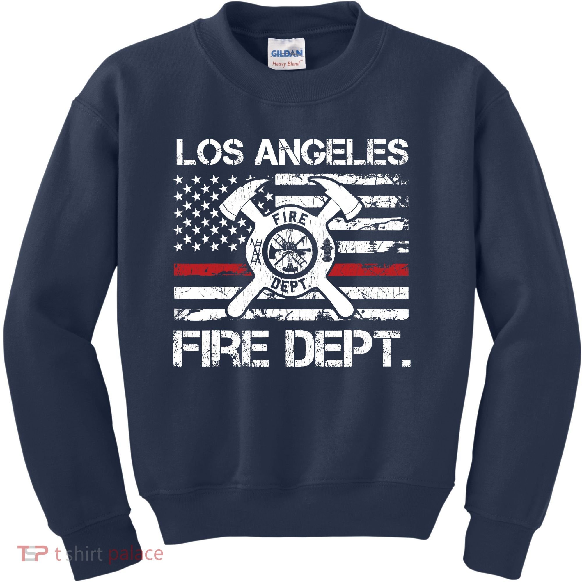 Los Angeles California Fire Department Thin Red Line Fireman Kids Sweatshirt