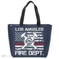 Los Angeles California Fire Department Thin Red Line Fireman Tote Bag thumb 0