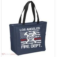 Los Angeles California Fire Department Thin Red Line Fireman Tote Bag thumb 2