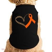Leukemia Awareness Cancer Leopard Print Heart Orange Ribbon Meaningful Gift Doggie Tank thumb 0