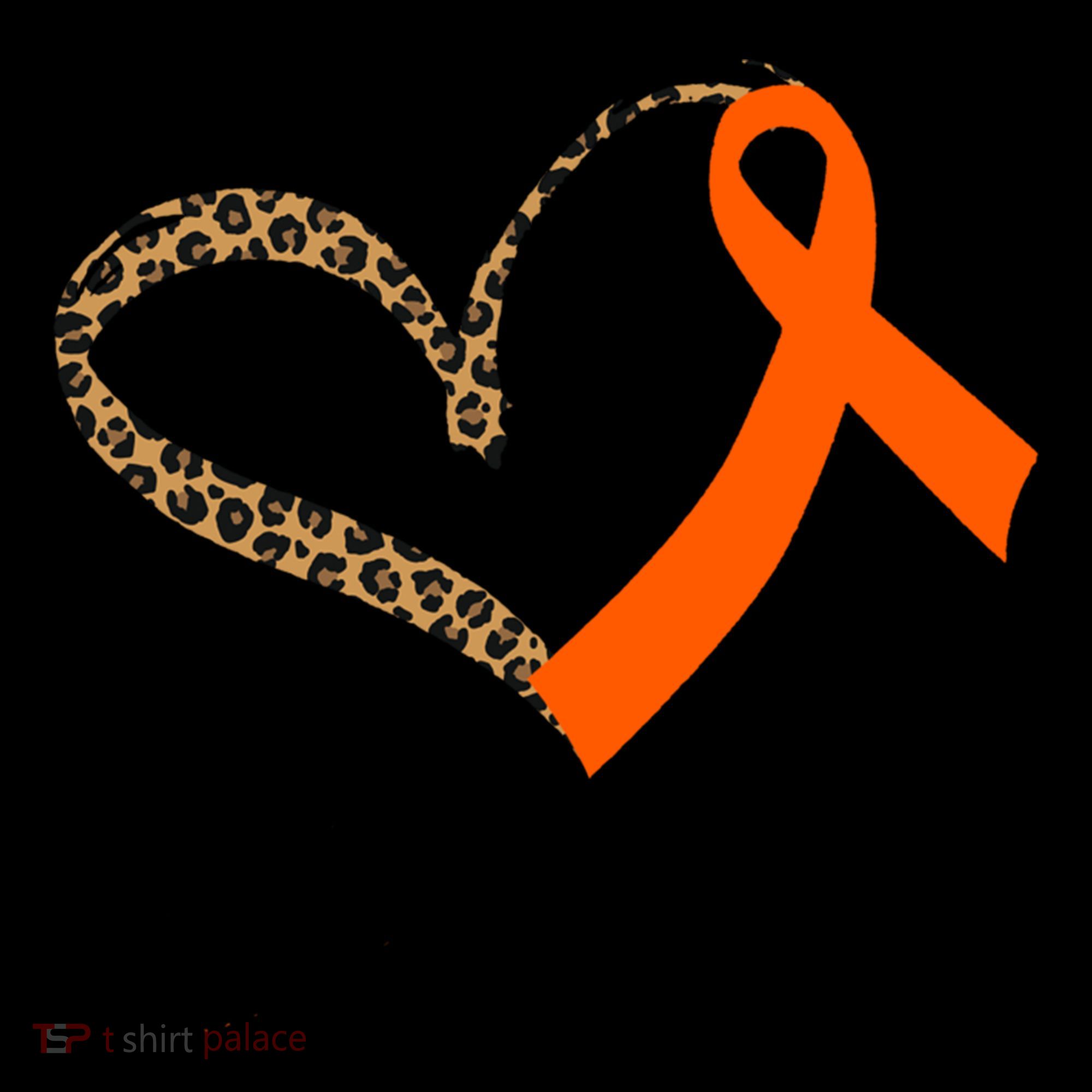 Leukemia Awareness Cancer Leopard Print Heart Orange Ribbon Meaningful Gift Coffee Mug