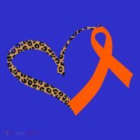 Leukemia Awareness Cancer Leopard Print Heart Orange Ribbon Meaningful Gift Toddler T-Shirt thumb 4