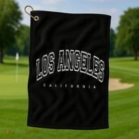 Los Angeles California Throwback Golf Towel thumb 1