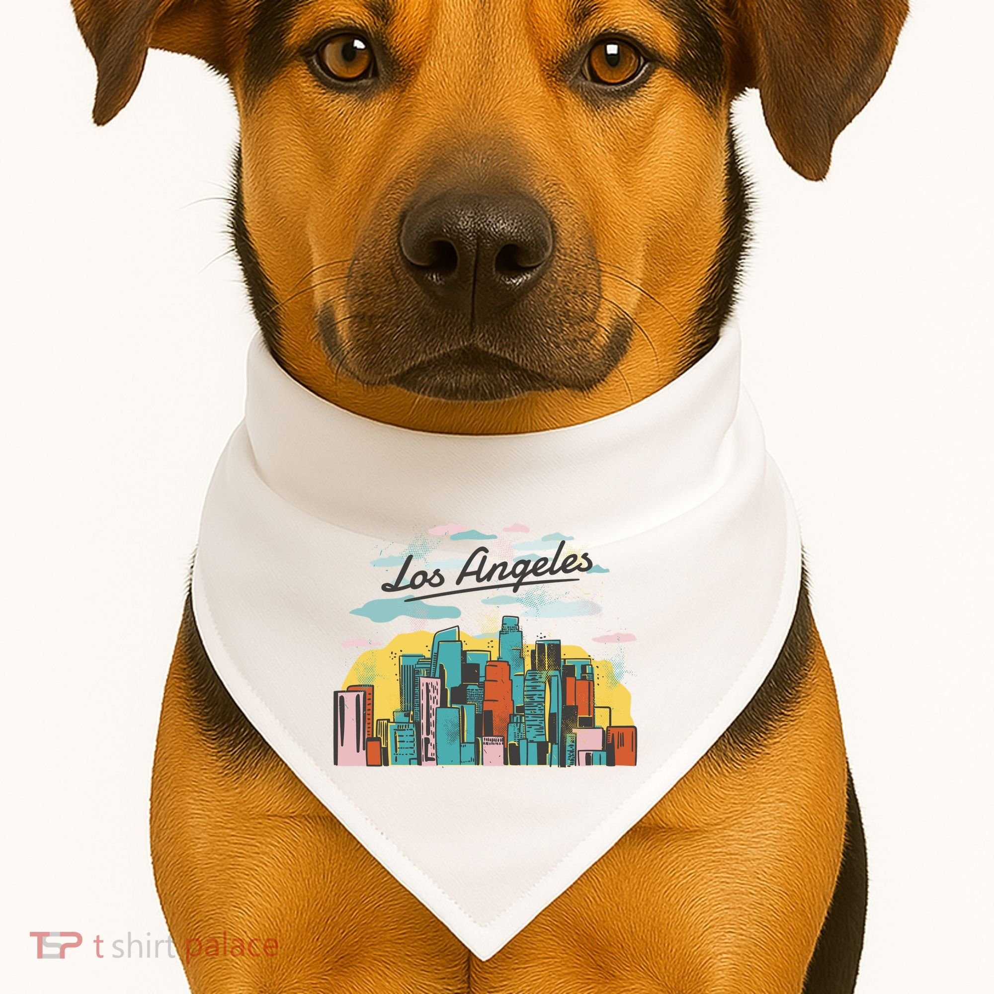Los Angeles City View USA-Made Doggie Bandana