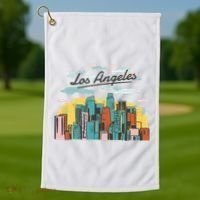 Los Angeles City View Golf Towel thumb 1