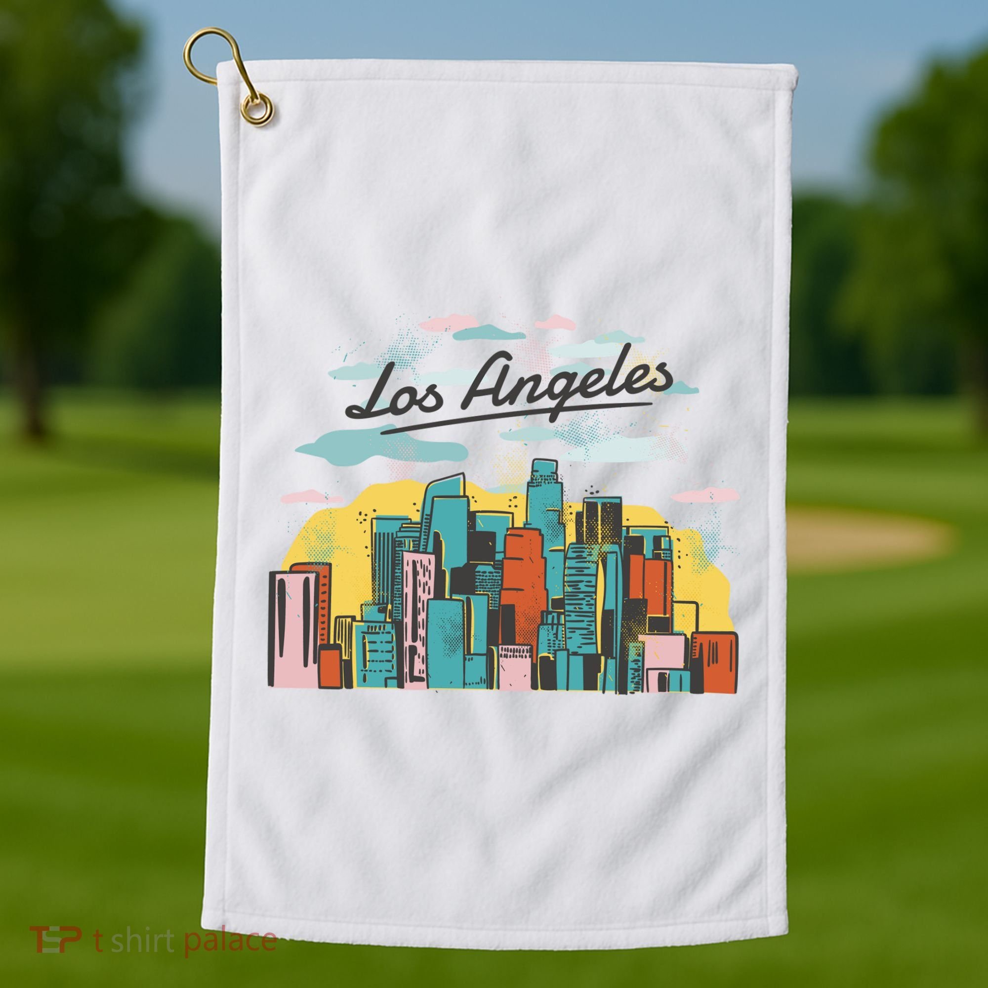 Los Angeles City View Golf Towel