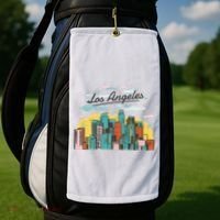 Los Angeles City View Golf Towel thumb 2