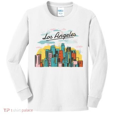 Los Angeles City View Kids Long Sleeve Shirt
