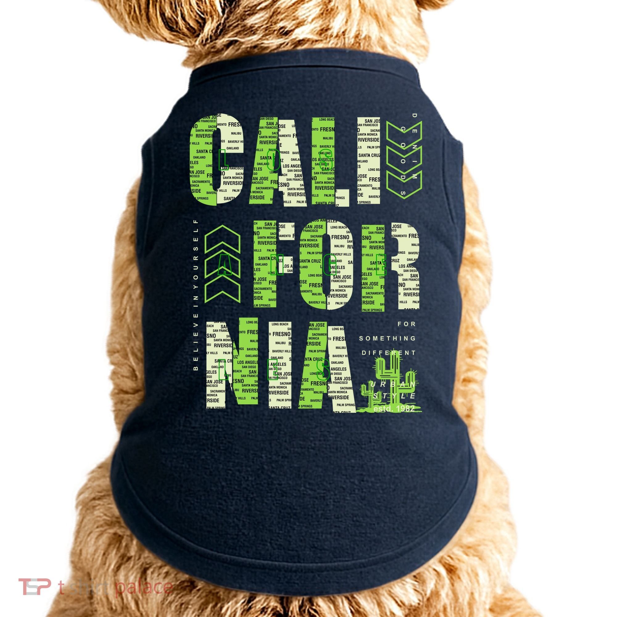 Los Angeles California Lettering Urban Doggie Tank