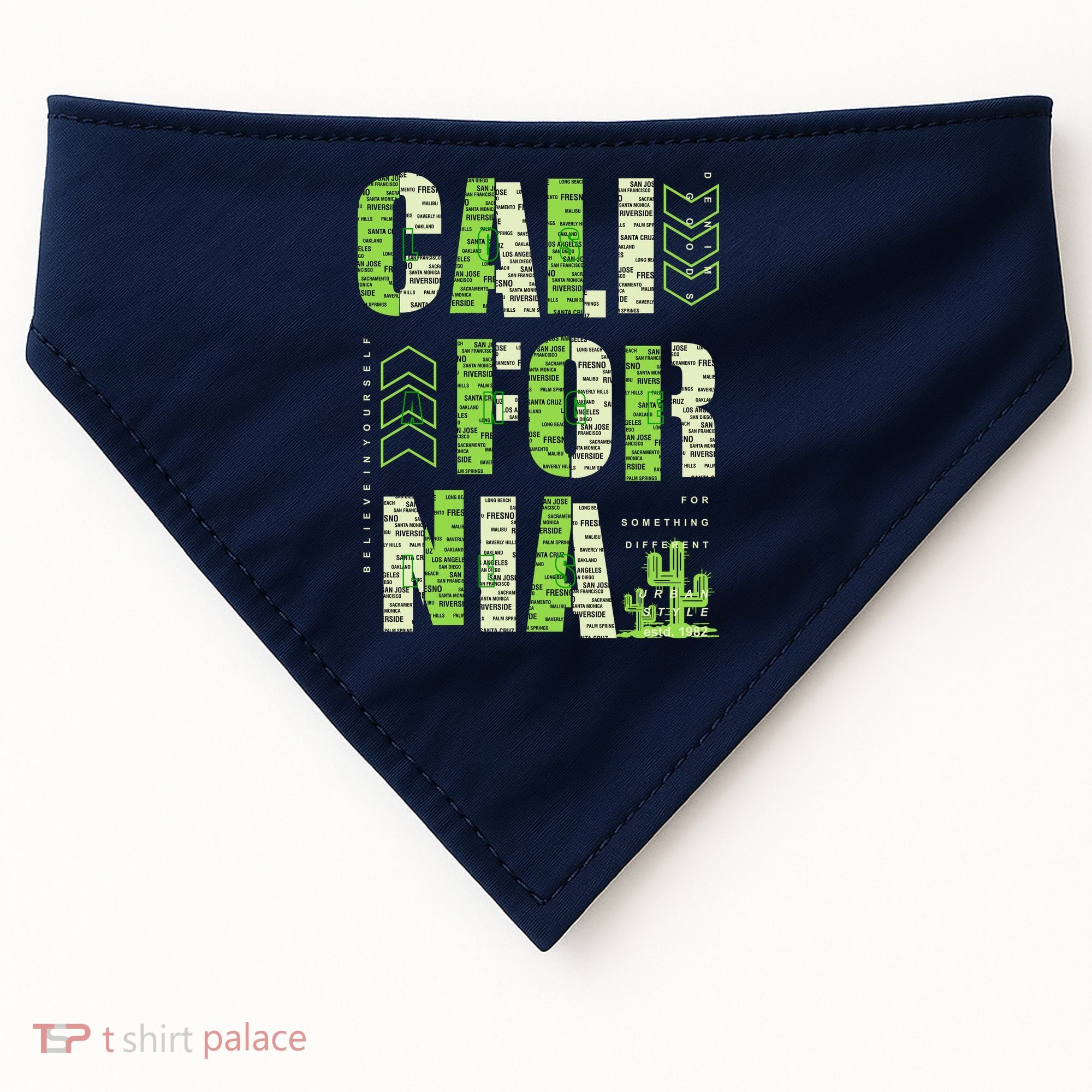 Los Angeles California Lettering Urban USA-Made Doggie Bandana