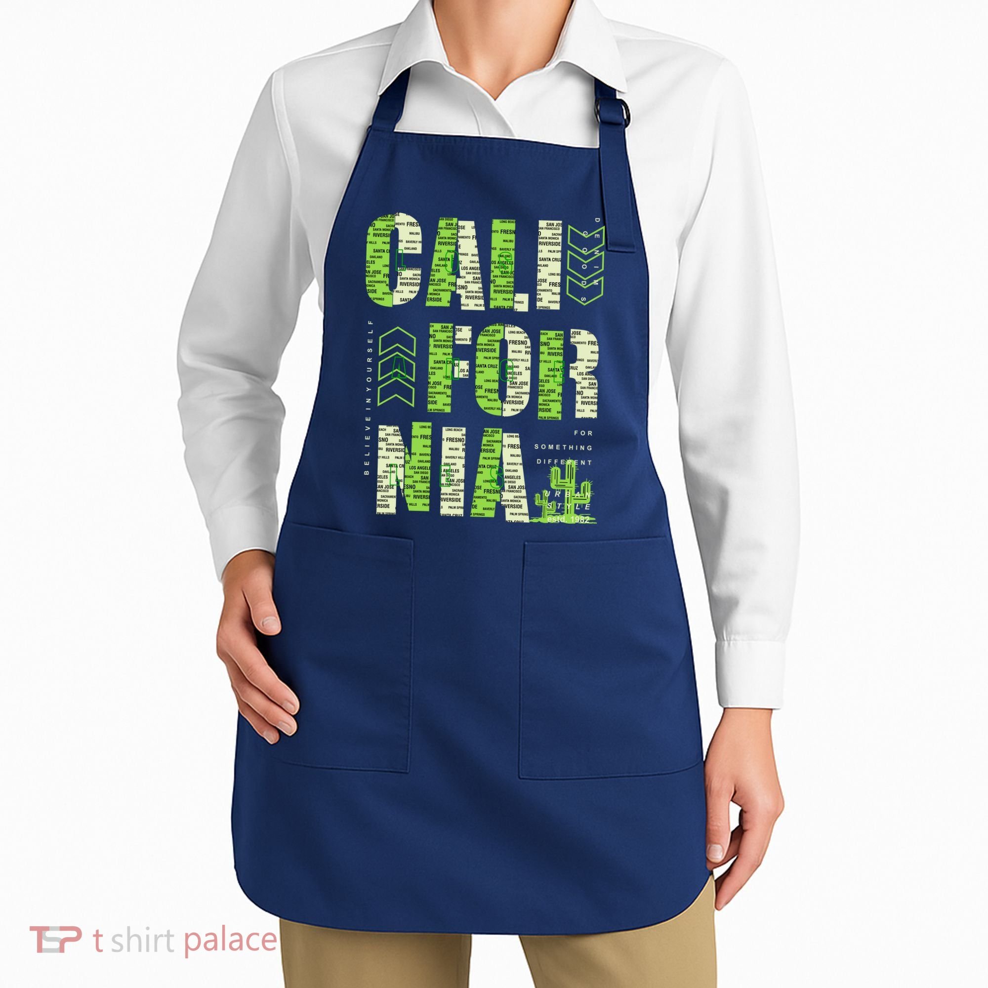 Los Angeles California Lettering Urban Apron