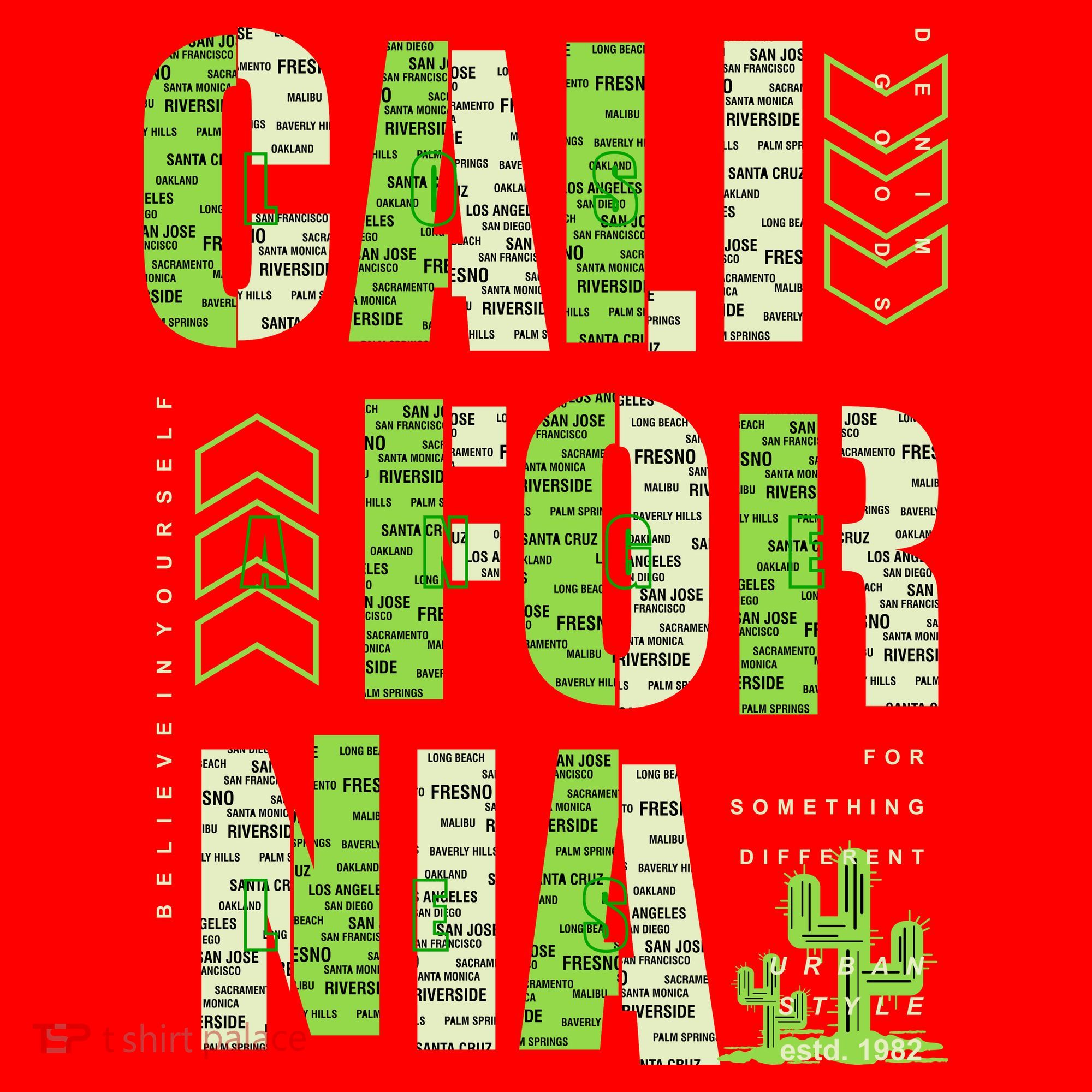 Los Angeles California Lettering Urban Santa Hat