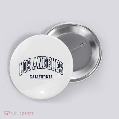 Los Angeles California Throwback Design Classic Button