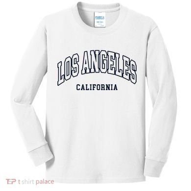 Los Angeles California Throwback Design Classic Kids Long Sleeve Shirt