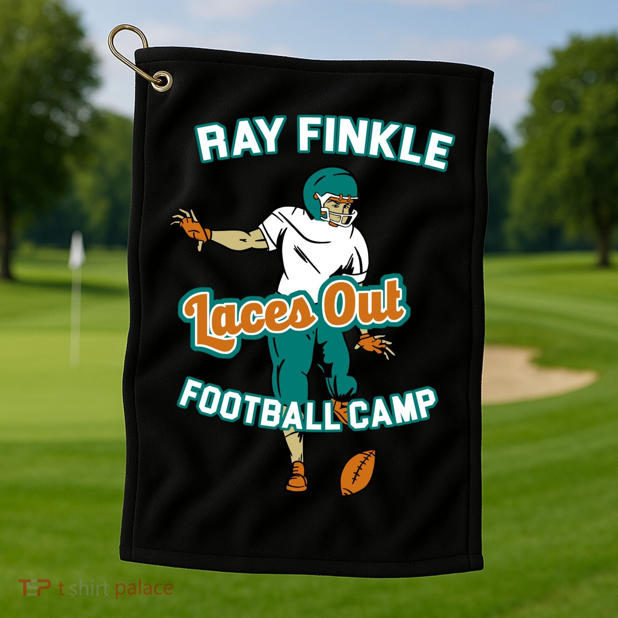 Laces Out Ray Finkle Football Camp Golf Towel