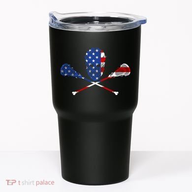 Lacrosse Flag Tumbler