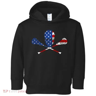 Lacrosse Flag Toddler Hoodie