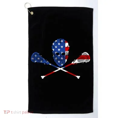 Lacrosse Flag Golf Towel