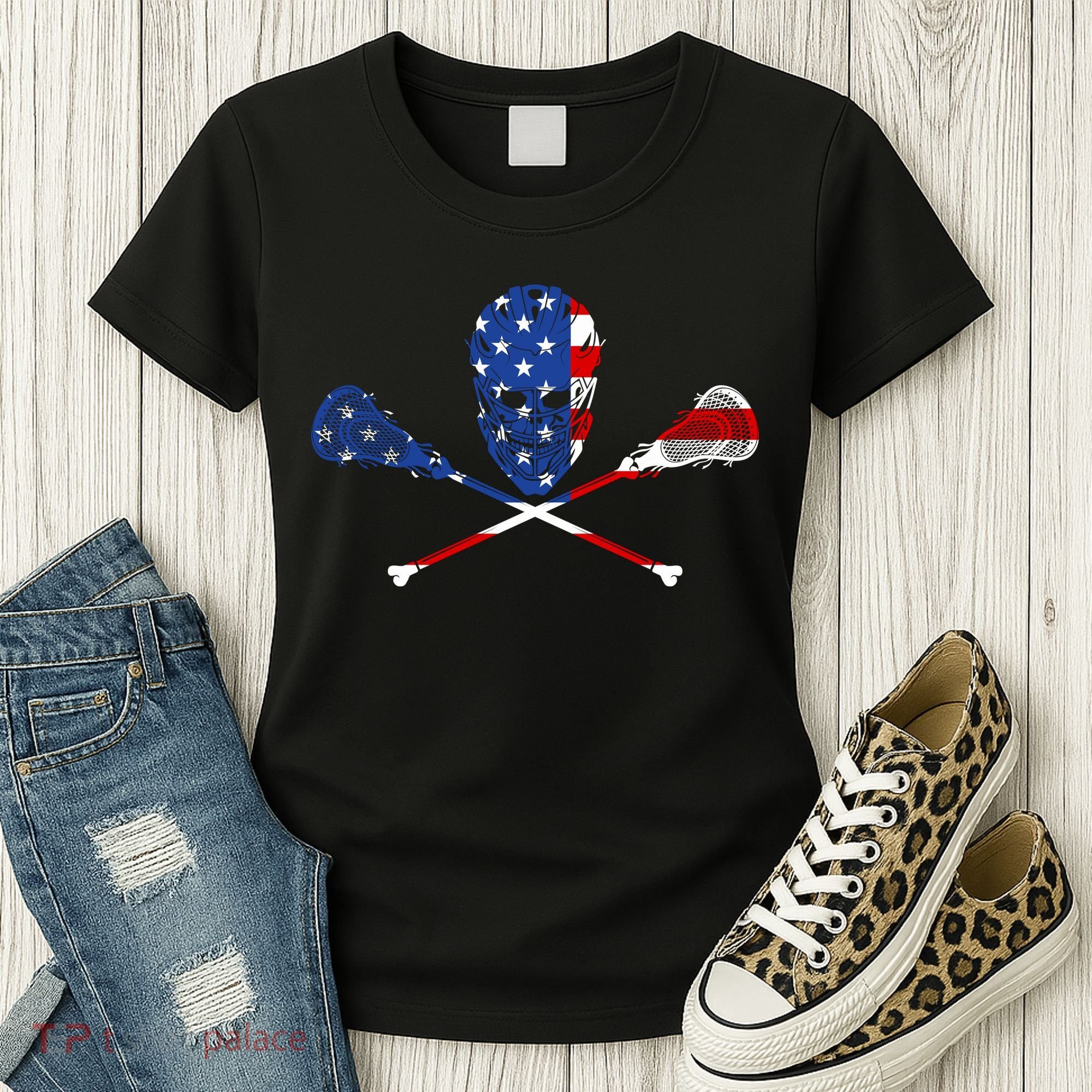 Lacrosse Flag Women's T-Shirt