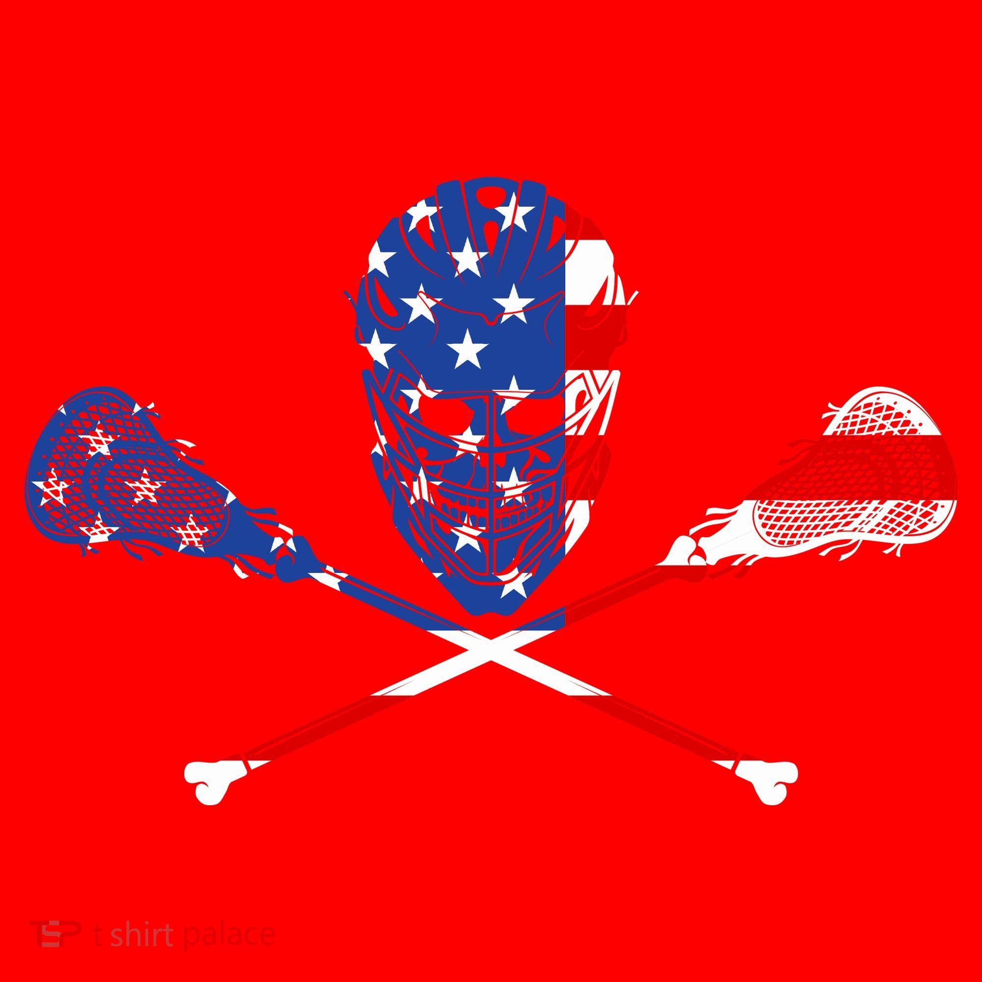 Lacrosse Flag Santa Hat
