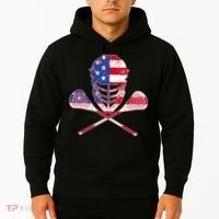 Lacrosse Sport Fan USA American Flag Hoodie thumb 2