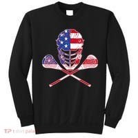 Lacrosse Sport Fan USA American Flag Sweatshirt thumb 0