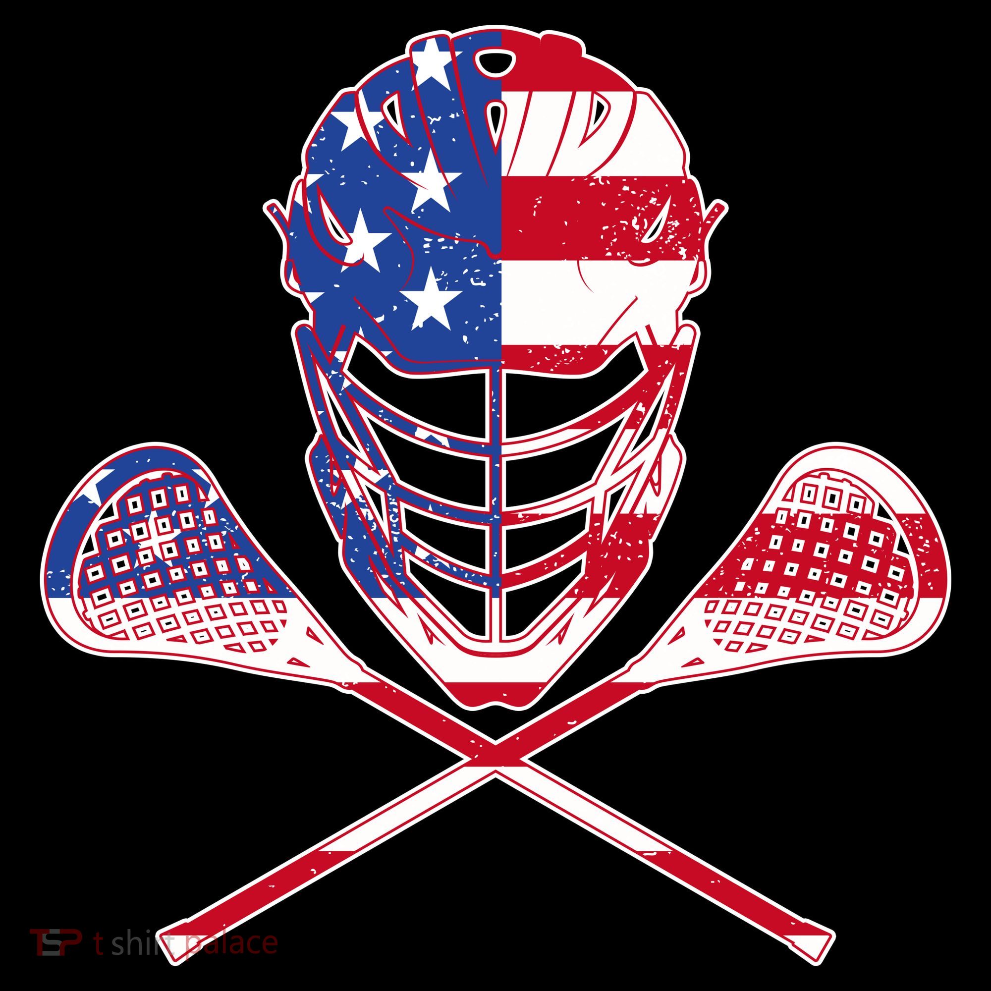Lacrosse Sport Fan USA American Flag Women's Hoodie