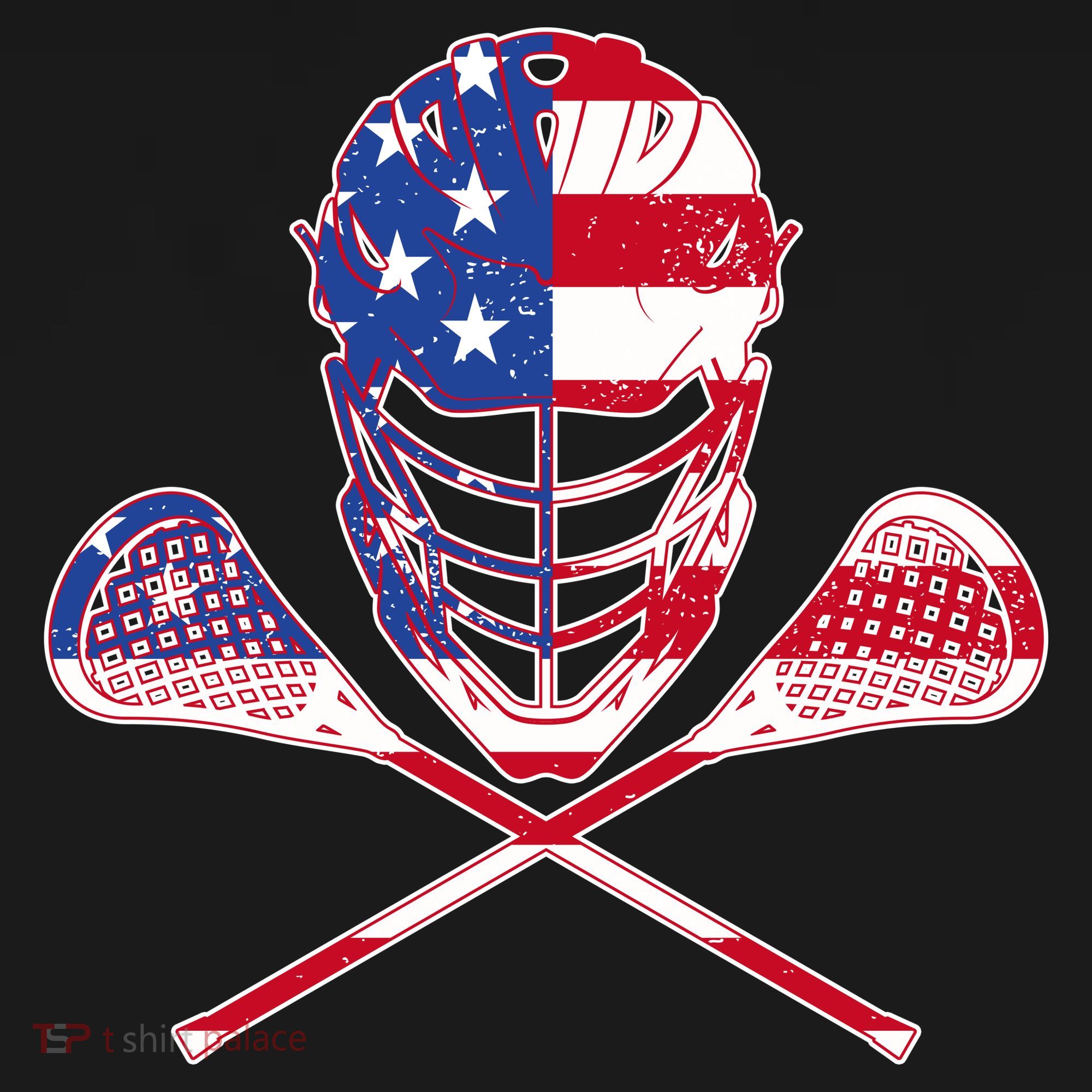Lacrosse Sport Fan USA American Flag Women's Tank Top