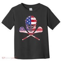 Lacrosse Sport Fan USA American Flag Toddler T-Shirt thumb 0