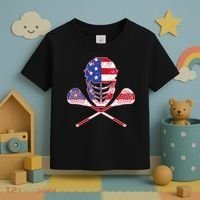 Lacrosse Sport Fan USA American Flag Toddler T-Shirt thumb 3