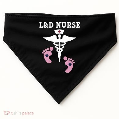 L And D Labor And Delivery Nurse Gift USA-Made Doggie Bandana