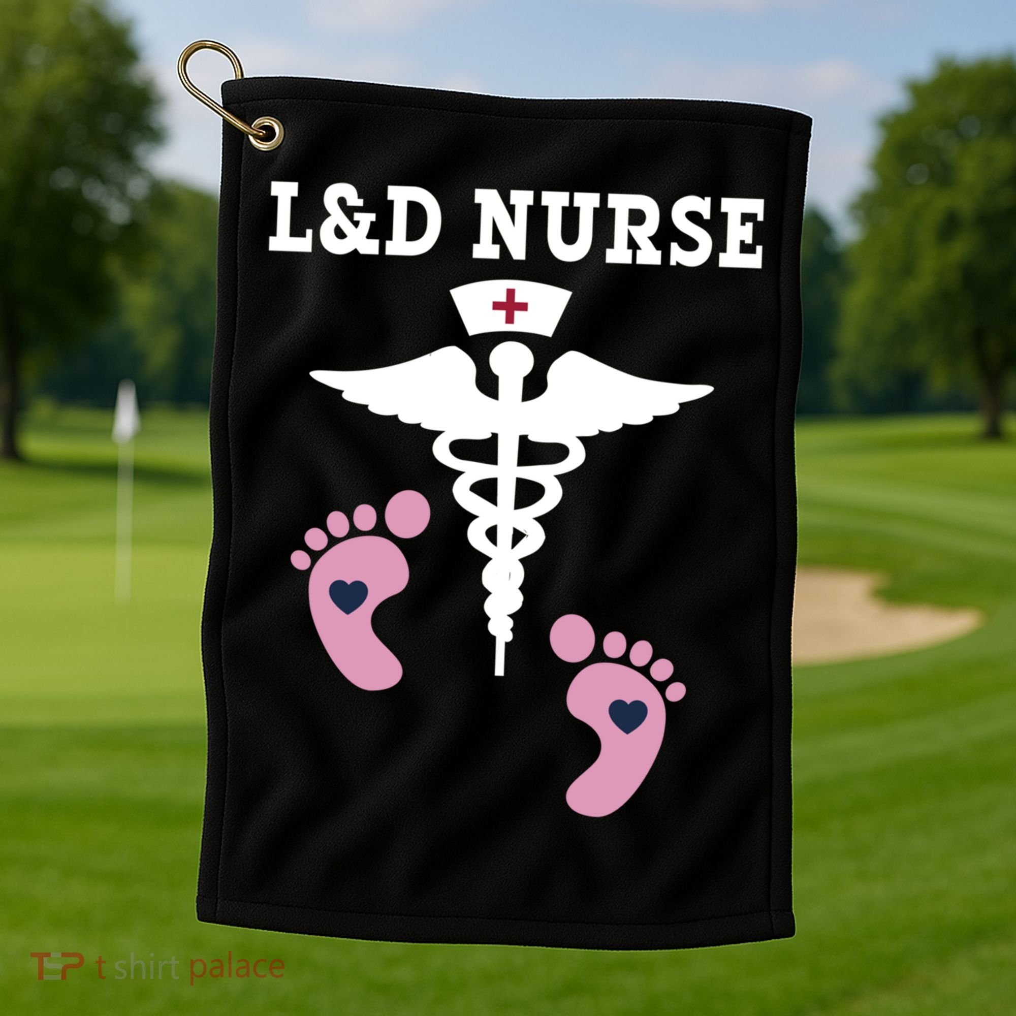L And D Labor And Delivery Nurse Gift Golf Towel