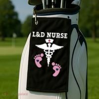 L And D Labor And Delivery Nurse Gift Golf Towel thumb 2