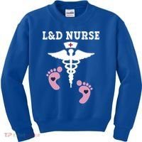 L And D Labor And Delivery Nurse Gift Kids Sweatshirt thumb 0